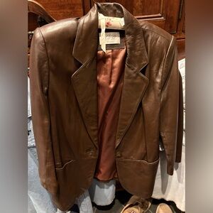 Vintage Lord and Taylor Lambnappa Leather Jacket - Petite